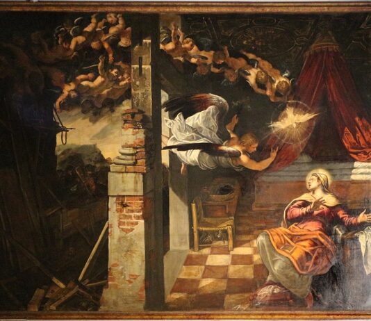 Jacopo Tintoretto: Az angyali üdvözlet