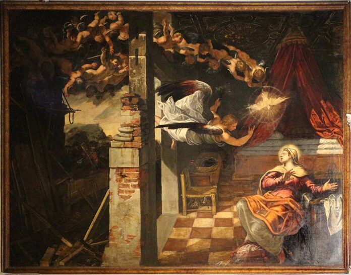 Jacopo Tintoretto: Az angyali üdvözlet