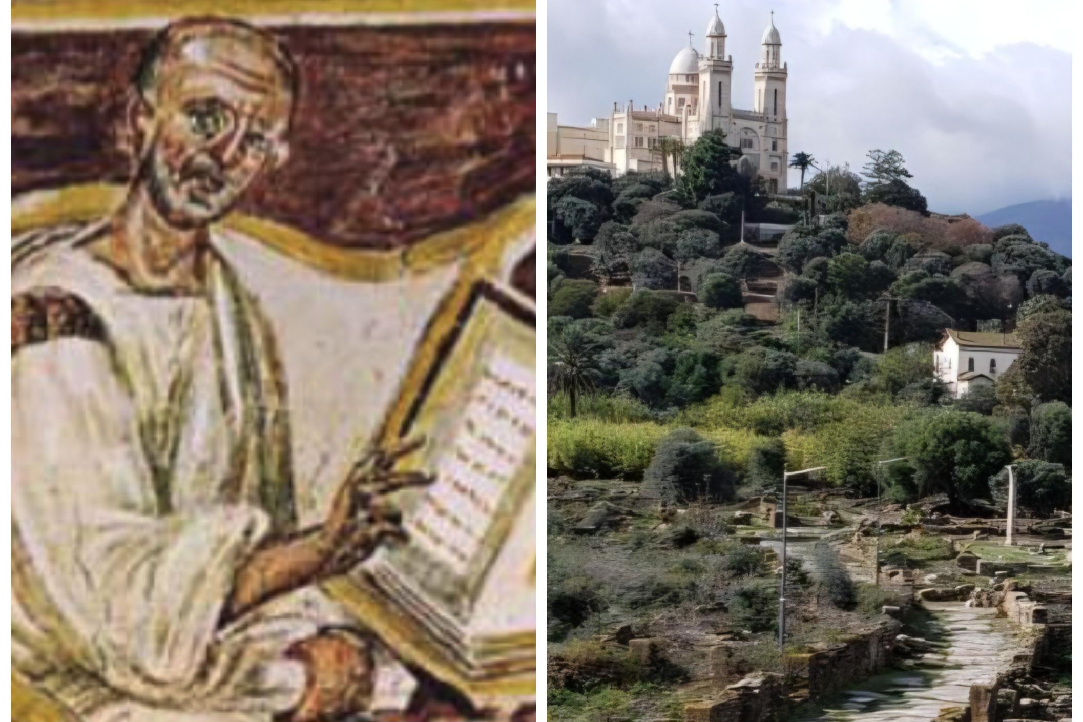 Szent Ágoston fiaként XIV. Leó pápa az egykori püspöki székhelyre, Hippóba látogatott